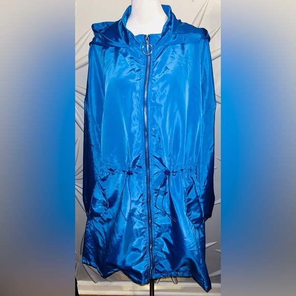 NWOT SHEIN SZ 3X royal blue windbreaker w/zip front, 2 front pockets/bust - Picture 5 of 8